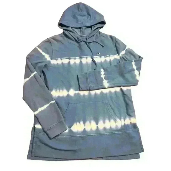 Vineyard Vines Blue Tie Dye Hoodie Women’s Size Small Oversized Soft Comfy - Picture 1 of 6